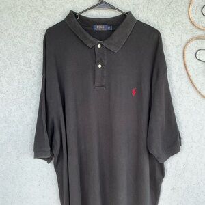 Ralph Lauren Black Polo Shirt with Red Logo